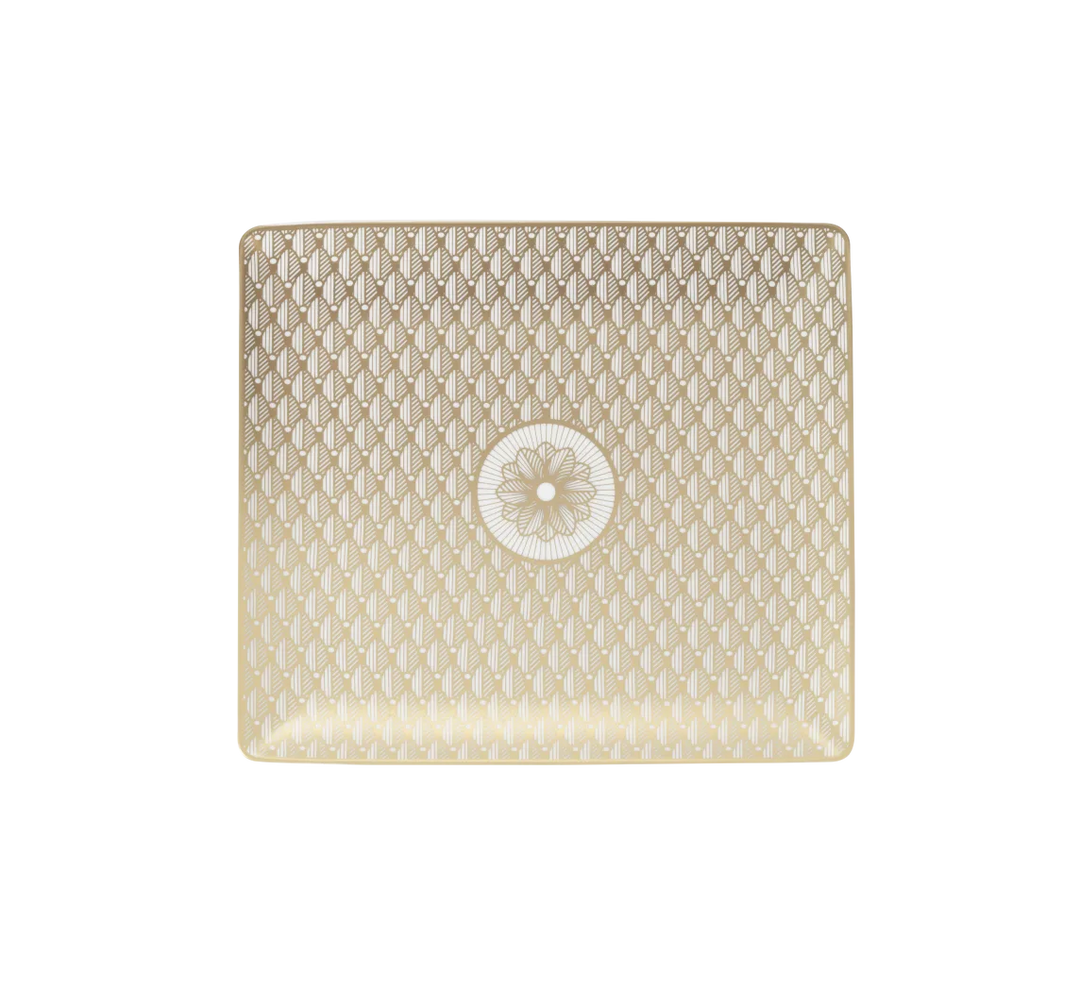 Malmaison - Rectangular Tray 17 x 15 cm - Porcelain Gold Finish