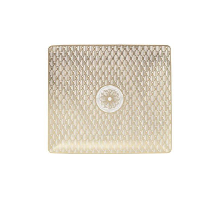 Malmaison - Rectangular Tray 17 x 15 cm - Porcelain Gold Finish