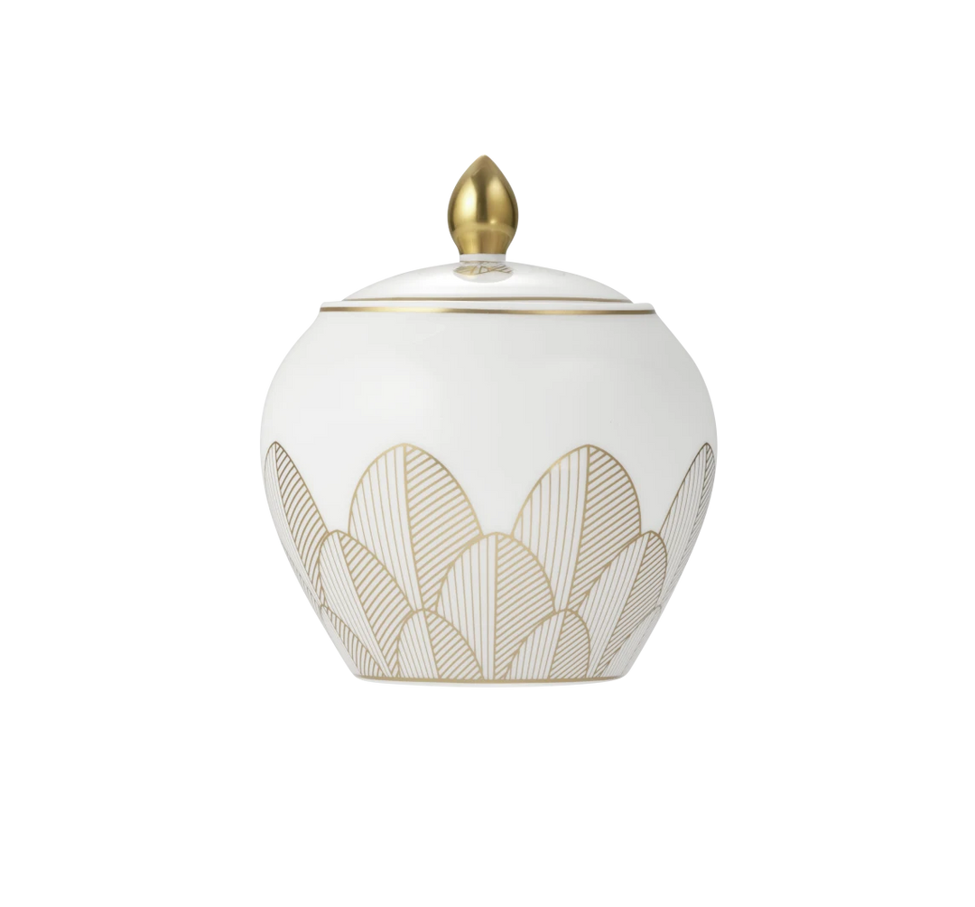 Malmaison - Covered Sugar Bowl 30cl - Porcelain Gold Finish