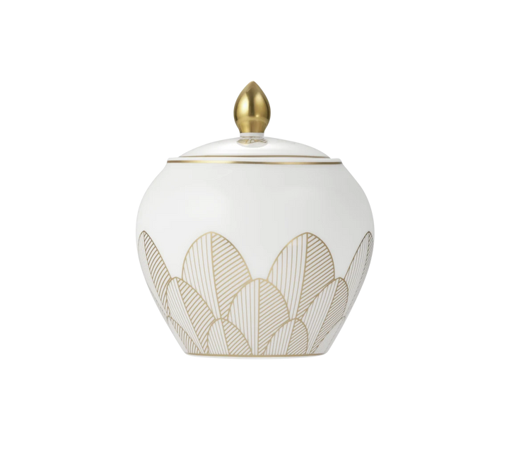 Malmaison - Covered Sugar Bowl 30cl - Porcelain Gold Finish