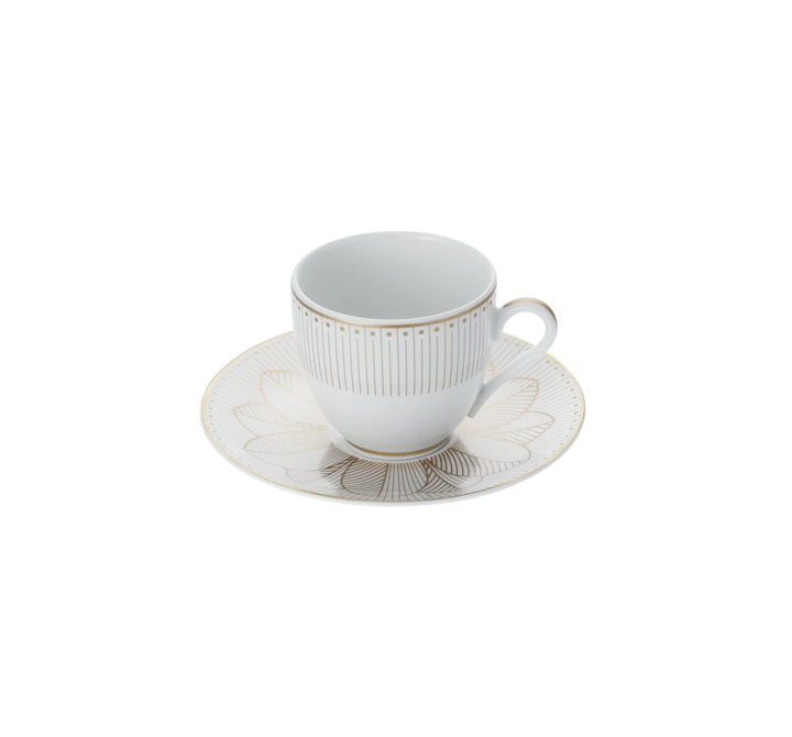 Malmaison Impériale - Set Of 2 Coffee Cup and Saucers - Porcelain Gold Finish