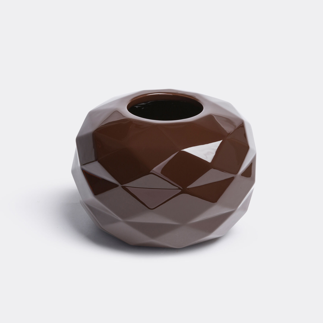 Vase - Cut Panciuto - Glossy Brown