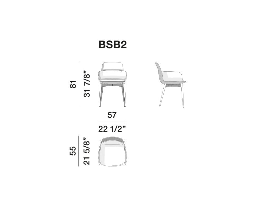 Dining Chair - Barbican - By Rodolfo Dordoni