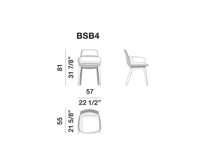 Dining Chair - Barbican - By Rodolfo Dordoni