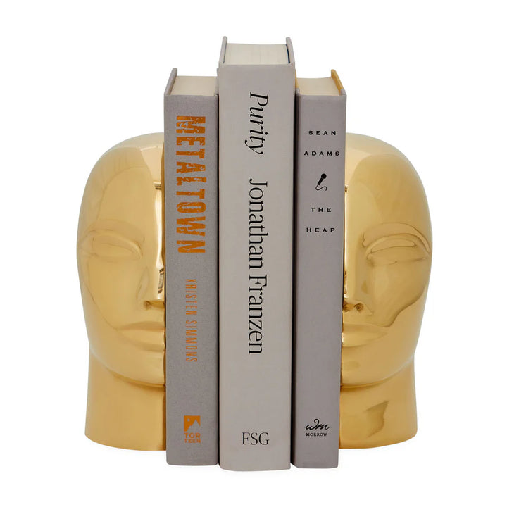 Brass Atlas Bookends