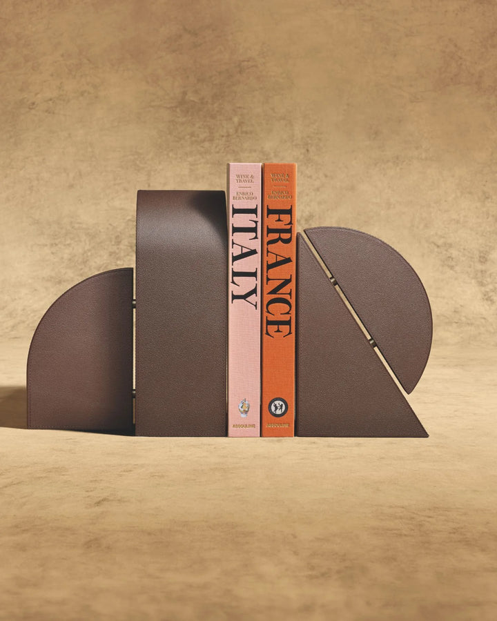 Bookstand - Cubist Bookend - Brown