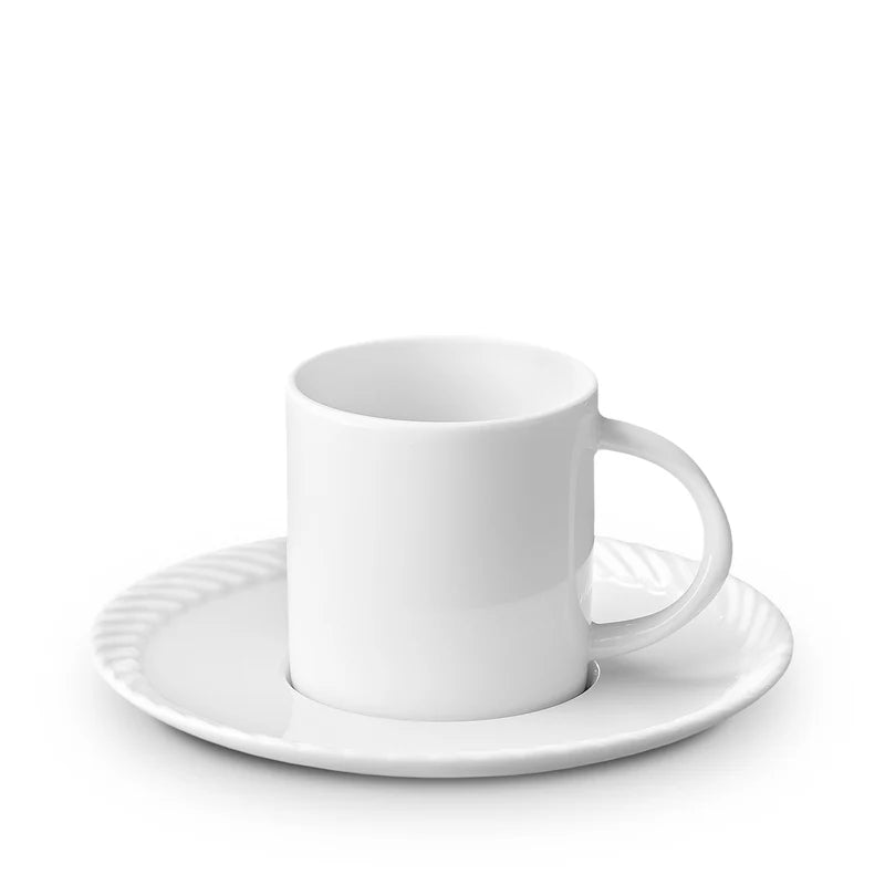 Corde Espresso Cup + Saucer - White