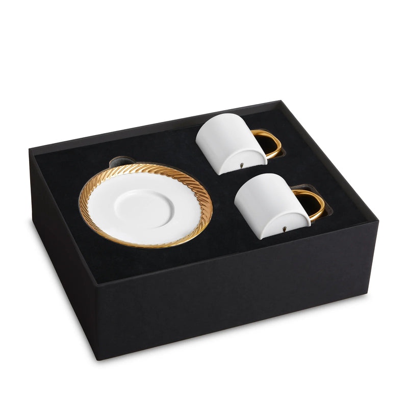Corde Gold Espresso+Saucer (Set Of 2)