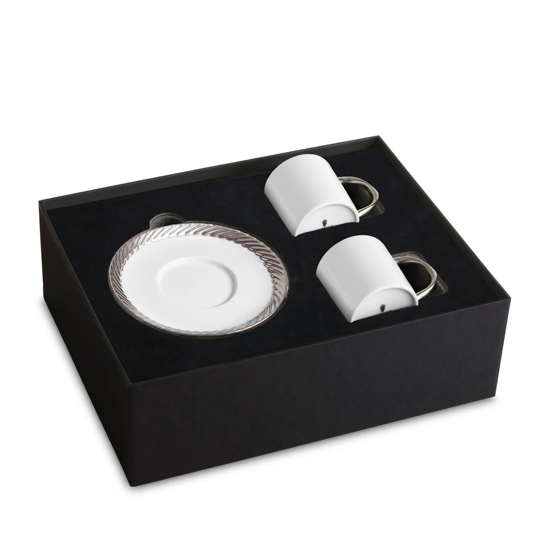 Corde Platinum Espresso+Saucer (Set Of 2)