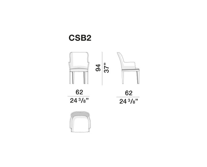 Dining Chair - Chelsea - By Rodolfo Dordoni