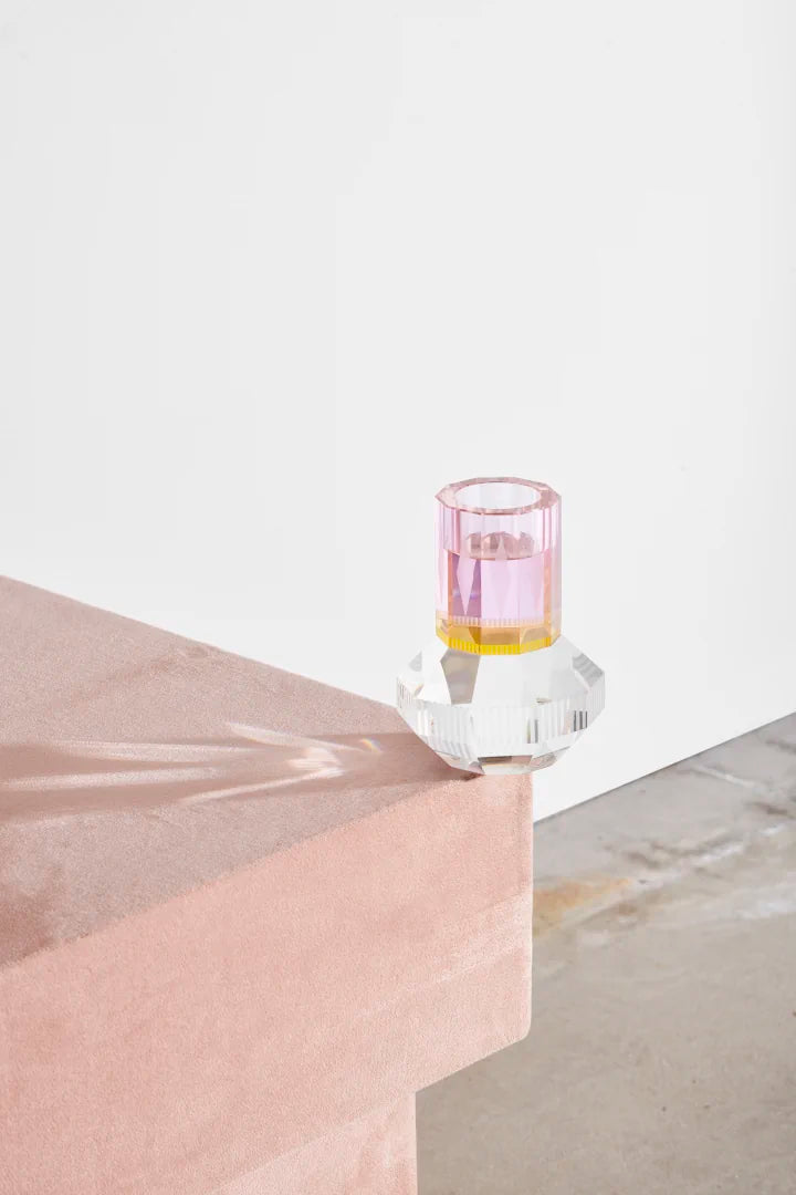 Tealight Holder - Chicago - Rose/Yellow/Clear