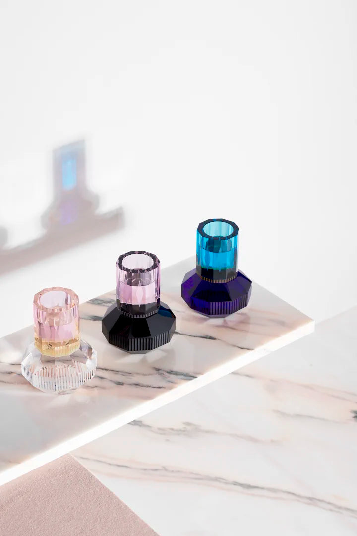 Tealight Holder - Chicago - Rose/Clear/Black