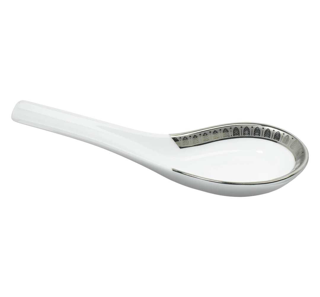 Malmaison - Porcelain Chinese Spoon - Platinum Finish