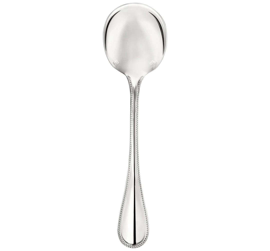 Perles - Cream Soup Spoon - Silver Plated