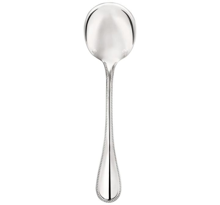 Perles - Cream Soup Spoon - Silver Plated