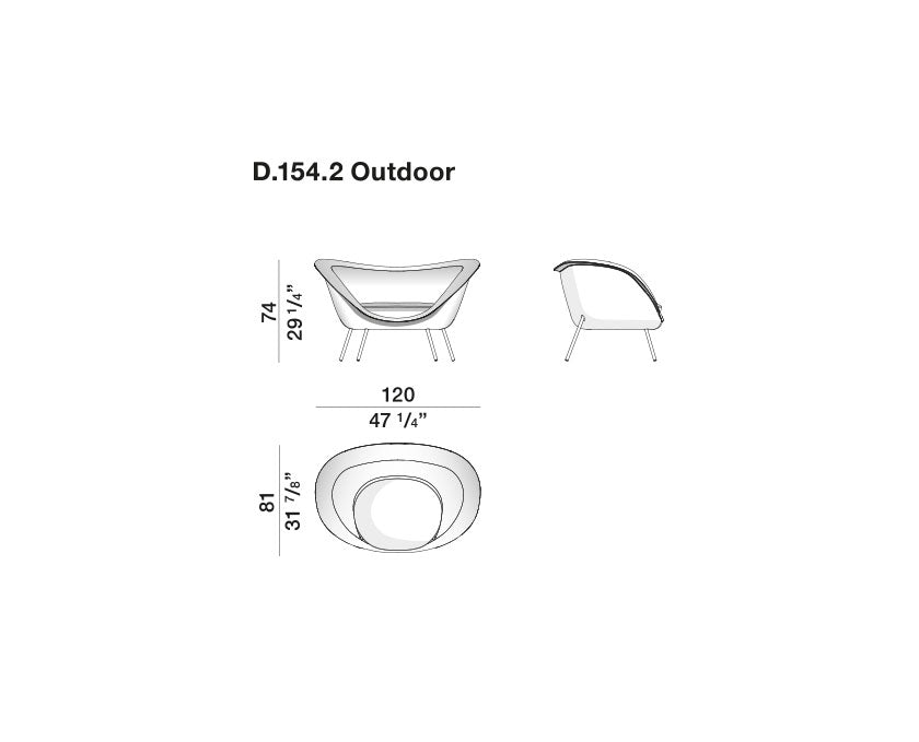 Outdoor Armchair - D.154.2 - By Gio Ponti