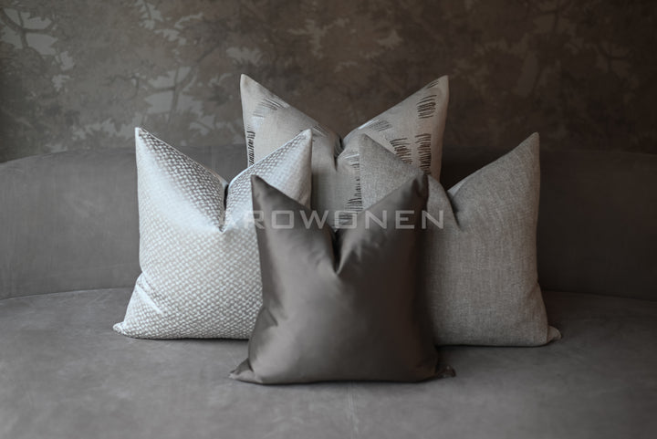 Decorative Cushion - Flakes - Pearl White