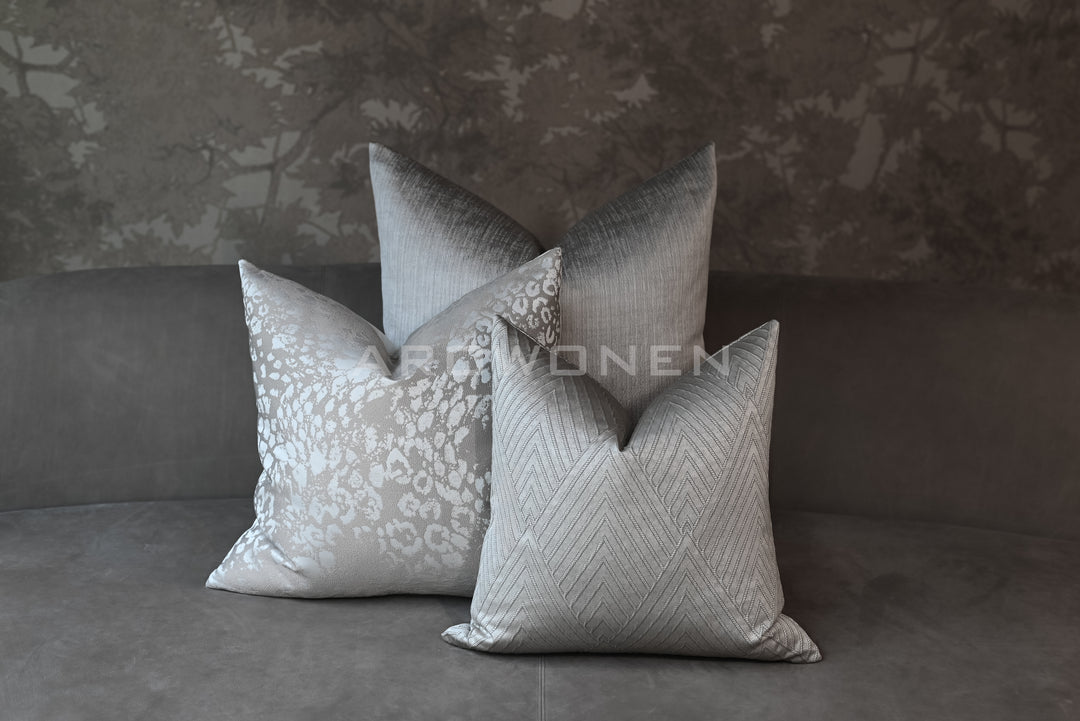 Decorative Cushion - Fossil - Silver Grey