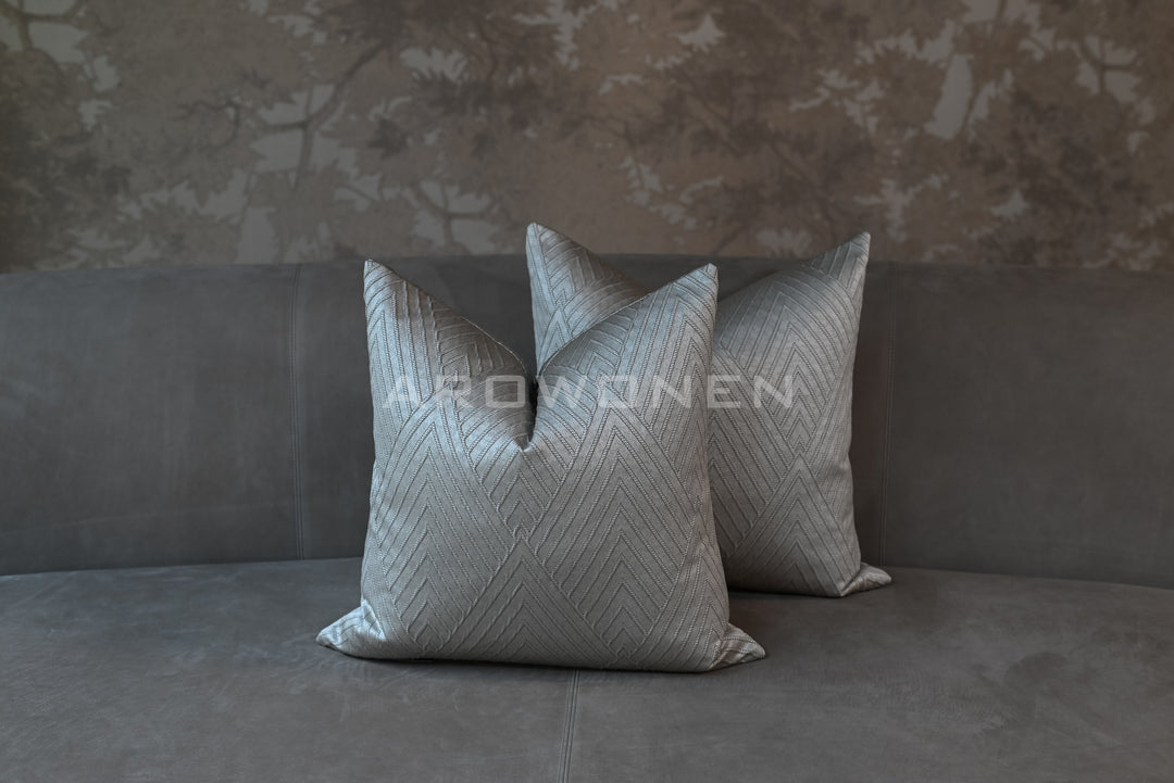 Decorative Cushion - Fossil - Silver Grey