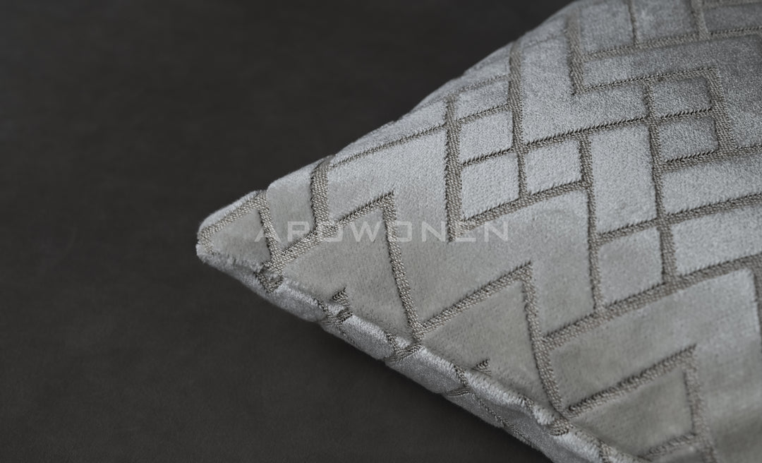 Decorative Cushion - Checkerd - Frosting Cream