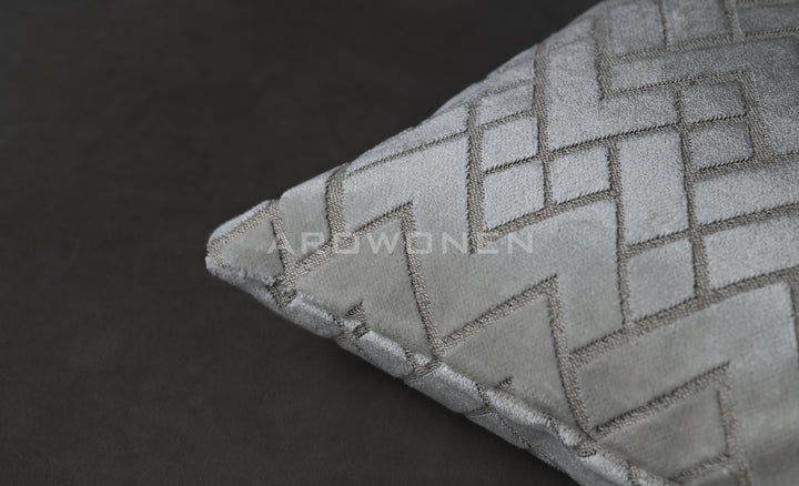 Decorative Cushion - Checkerd - Frosting Cream