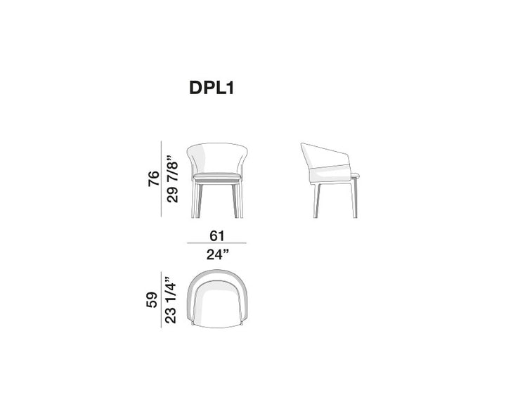 Dining Chair - Devon - By Rodolfo Dordoni