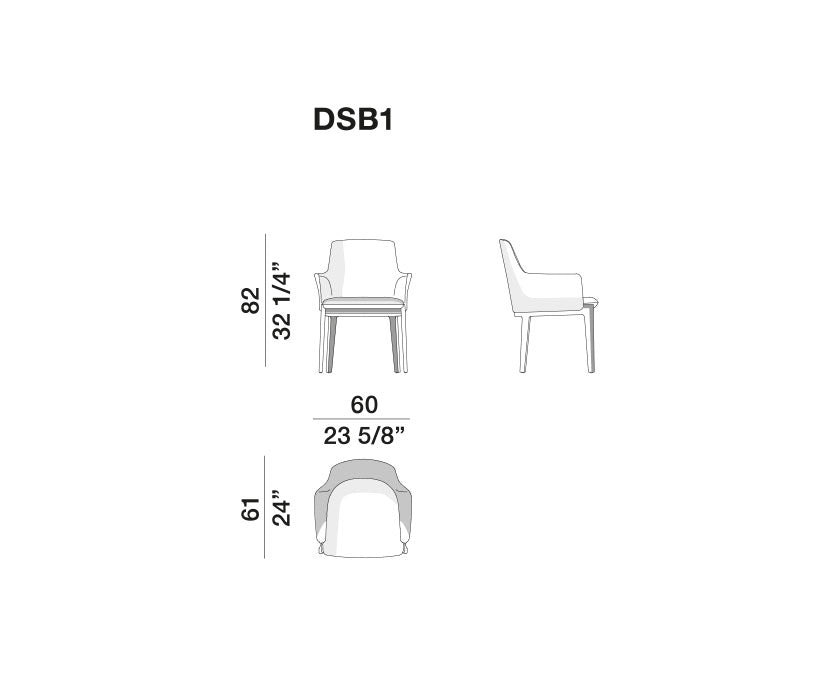 Dining Chair - Devon - By Rodolfo Dordoni