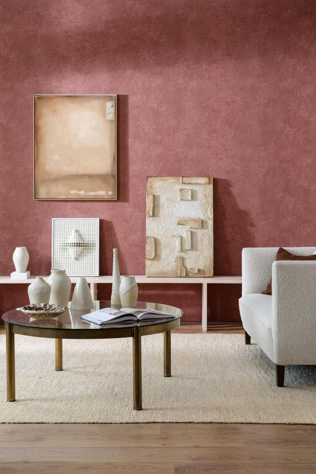 Wallpaper -  Essentials Kaolin - Calcaire Stucco