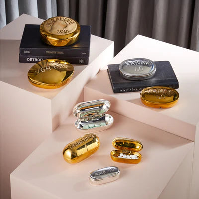 Xanax Pill Box - Brass