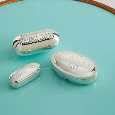 Xanax Pill Box - Brass