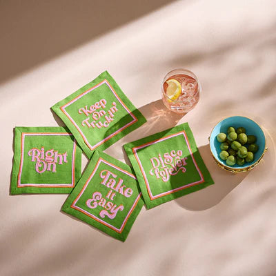 Deep Thoughts Cocktail Napkins - Set Of 4