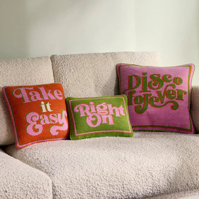 Take It Easy Needlepoint Cushion
