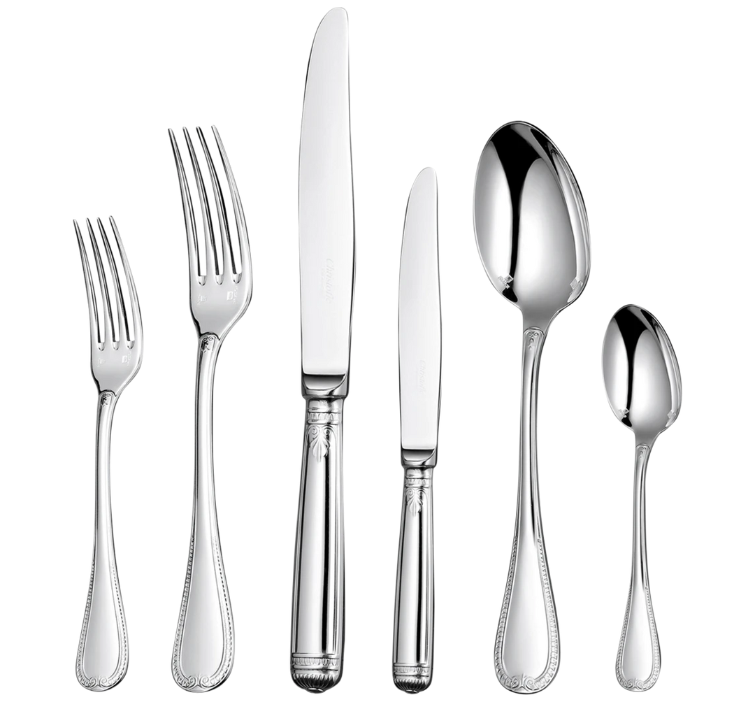 Malmaison - 110 pieces Flatware Set for 12 people with chest - Silver