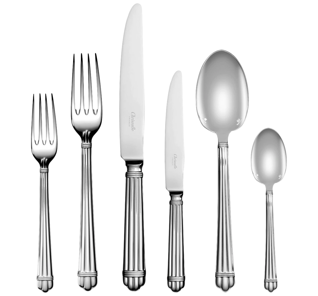 Aria - 110 pieces Flatware set for 12 people with chest - Silver Plated