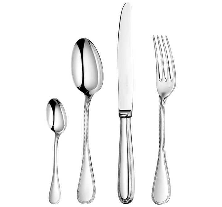 Perles - 24-Piece Flatware Set with Free Storage Box - Silver