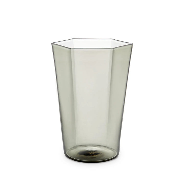 Hex Water Glass - Smoke