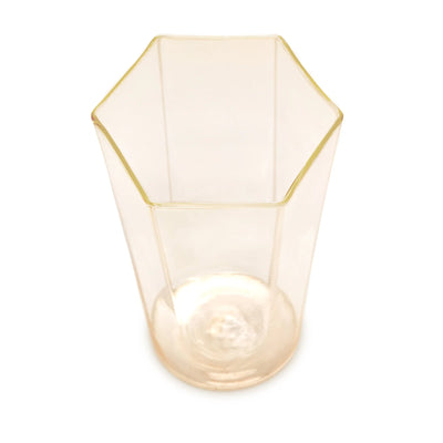Hex Water Glass - Gold