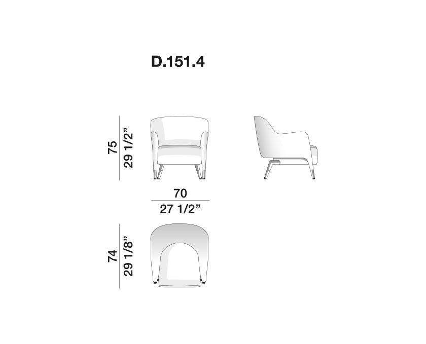 Armchair - D.151.4 - By Gio Ponti