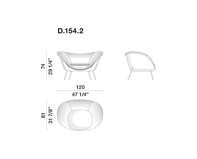 Armchair - D.154.2 - By Gio Ponti
