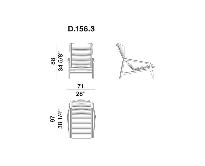 Armchair - D.156.3 - By Gio Ponti