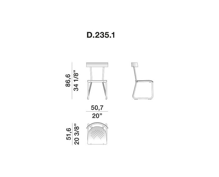 Dining Chair - D.235.1 - By Gio Ponti