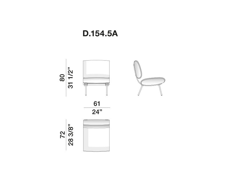 Armchair - Round D.154.5 - By Gio Ponti