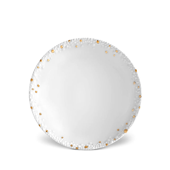 Haas Mojave Soup Plate - White + Gold