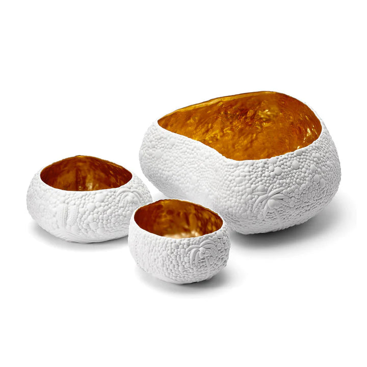 Haas Mojave Desert Bowl - White & Gold - Small