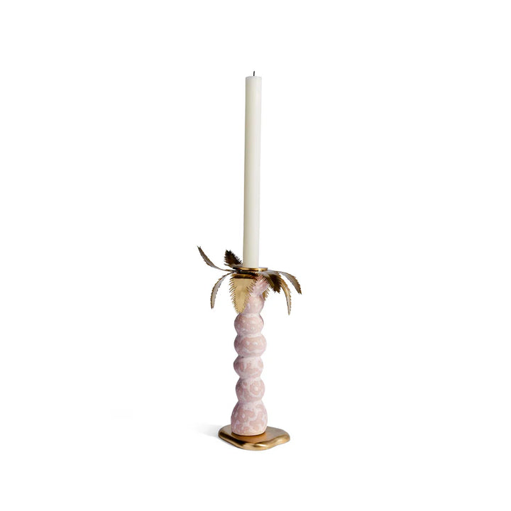 Haas Mojave Palm Candlestick - Pink