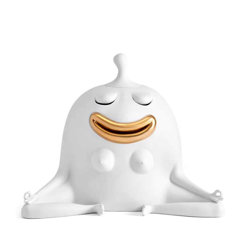 Meditator Incense Burner - White