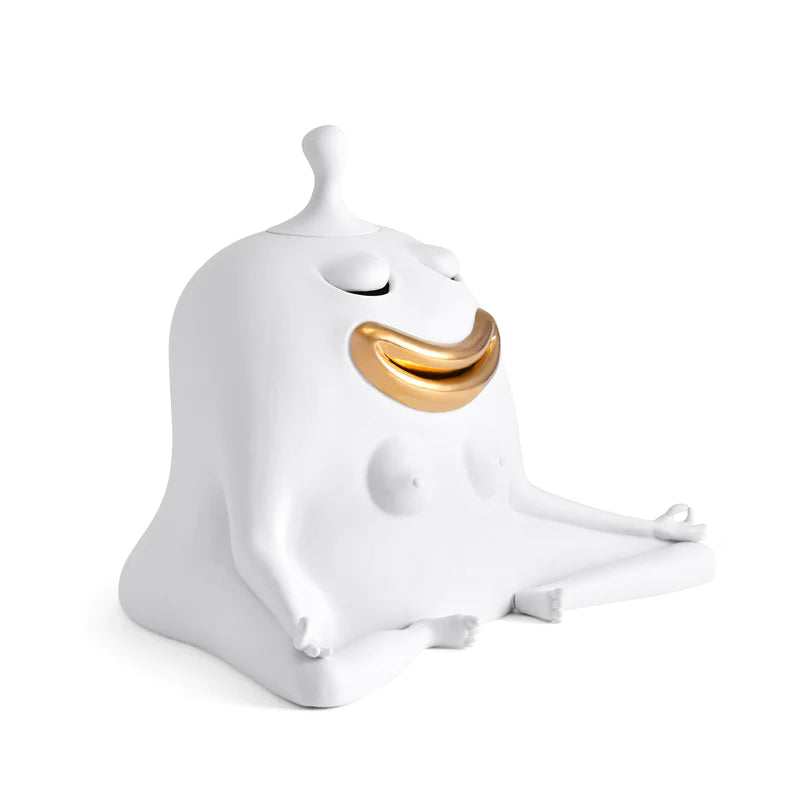 Meditator Incense Burner - White