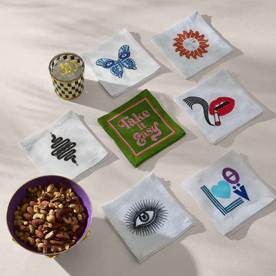 Peace & Love Cocktail Napkins - Set of 4