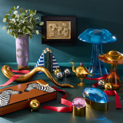 Orange Acrylic Mushroom Objet