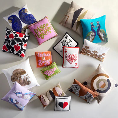Ace Of Hearts Needlepoint Cushion